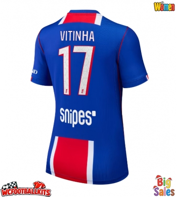 Paris Saint-Germain Vitinha #17 Replica Home Stadium Shirt for Women 2026-27 Short Sleeve